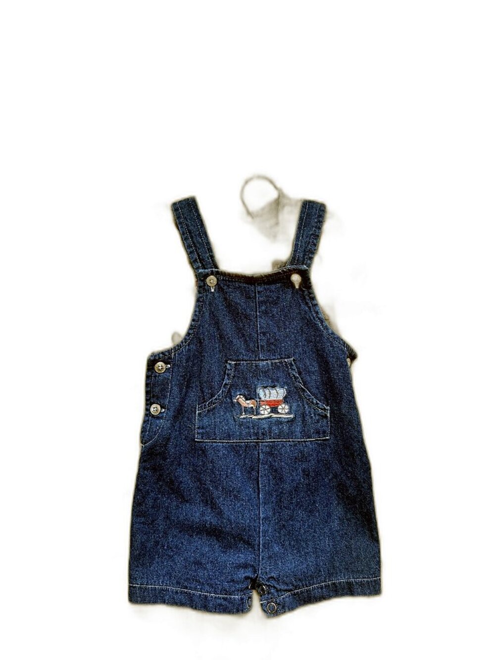 Cherokee Baby Boys 2pc Set Denim Overalls + Western Tee 12M
